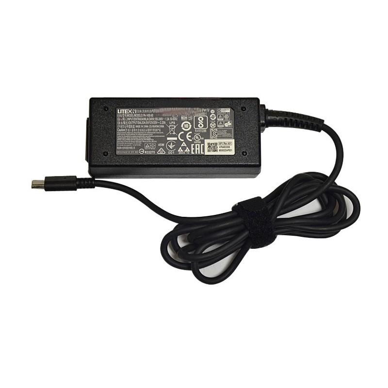 45W USB-C Acer Liteon KP0450H009 Adapter Charger + Free Cord Lader stroomvoorziening stroomdraad