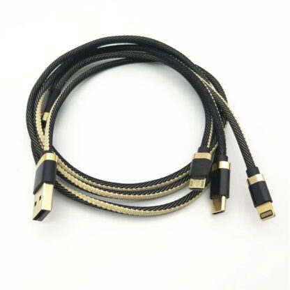 3 in 1 USB Charging Cable(Micro-USB, USB-Type-C)