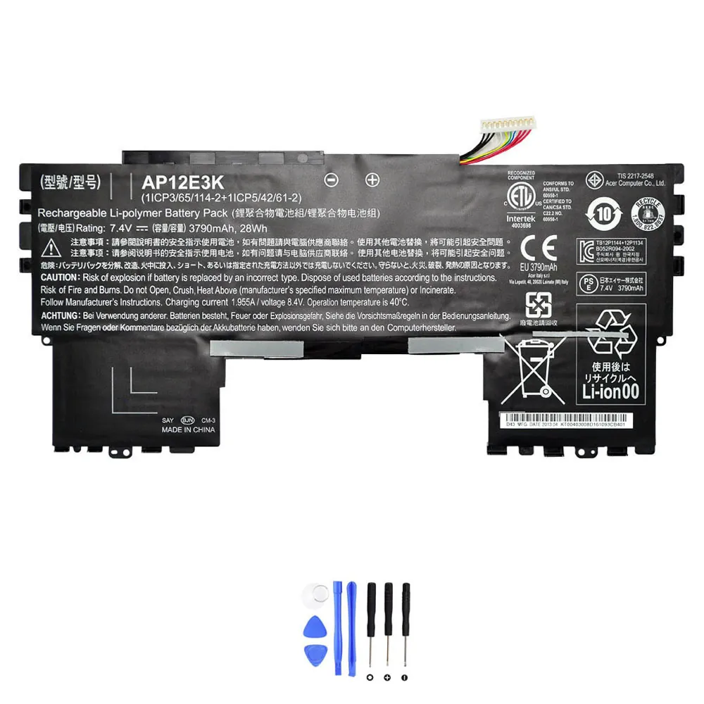 Acer AP12E3K accu (batterij) 28Wh