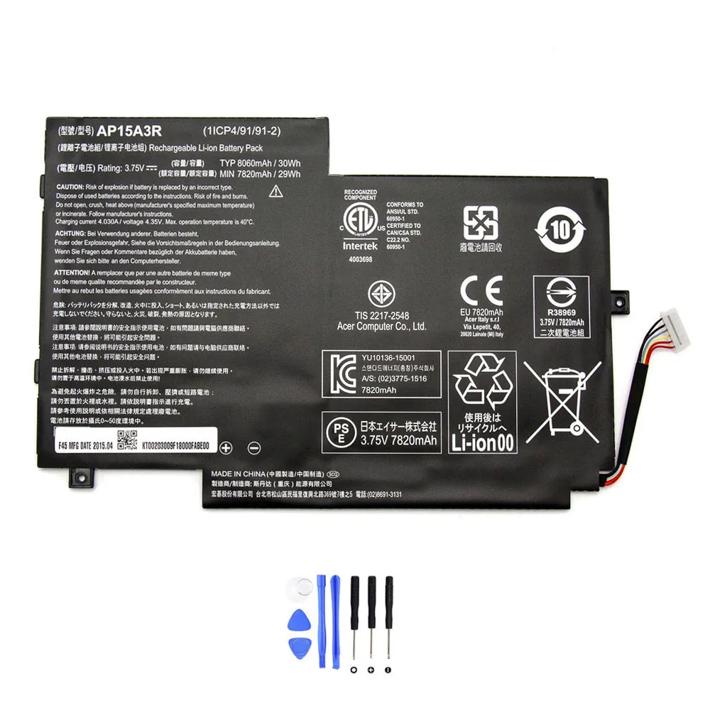 Acer AP15A3R accu (batterij) 30Wh
