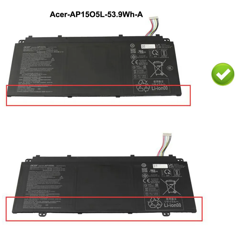 Acer AP15O5L A accu (batterij) 53,9Wh - Afbeelding 2
