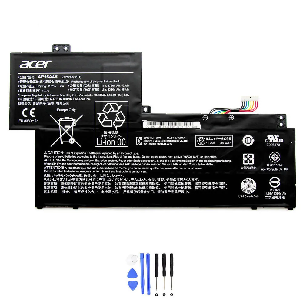 Acer AP16A4K accu (batterij) 42Wh