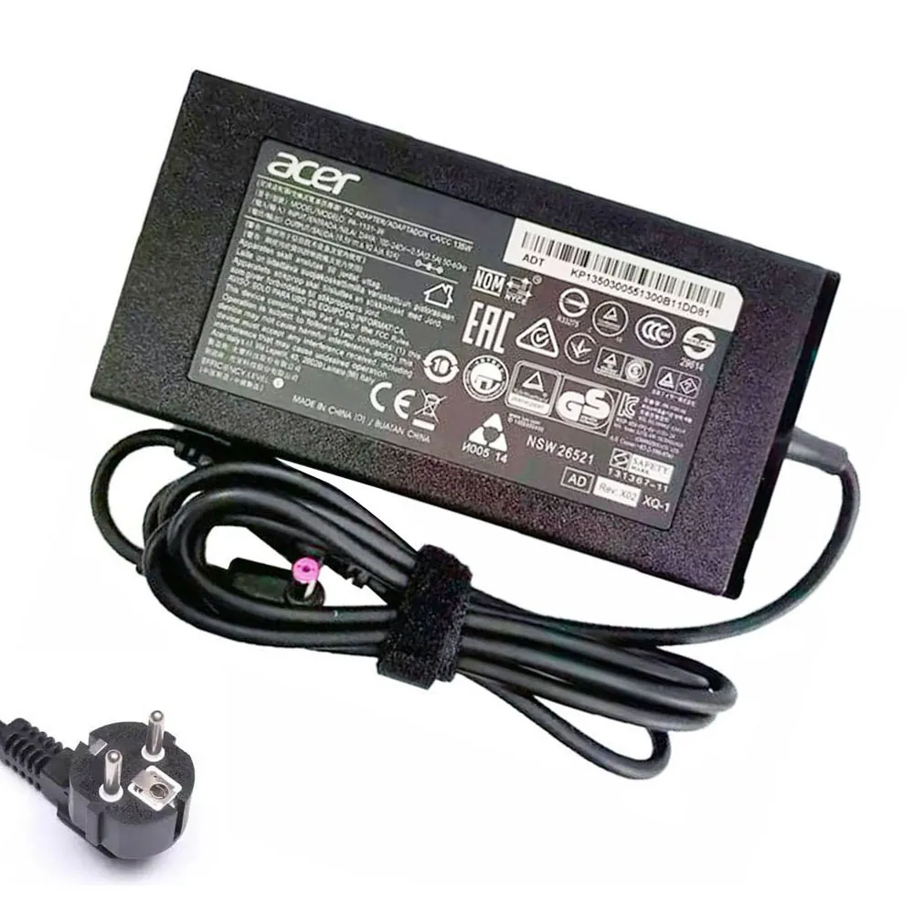 19,5V 6,92A 135W Acer oplader netadapter 5,5mm 1,7mm stekker