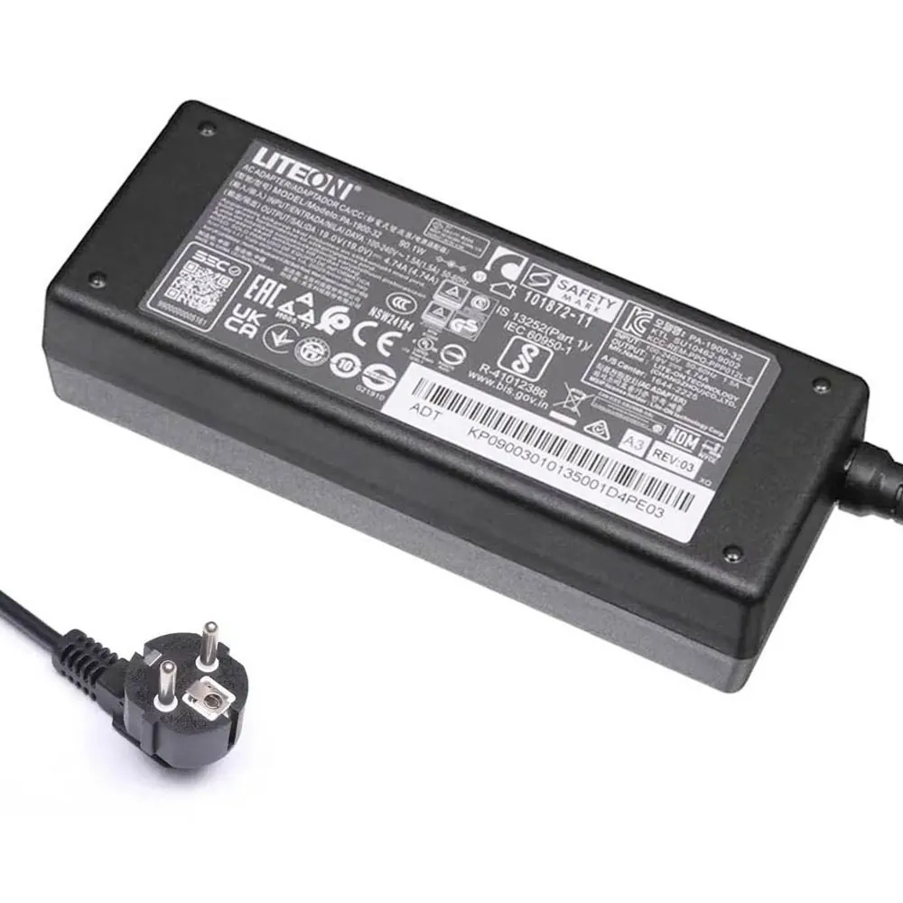 19V 4,74A 90W Acer oplader netadapter 3,0mm 1,1mm stekker