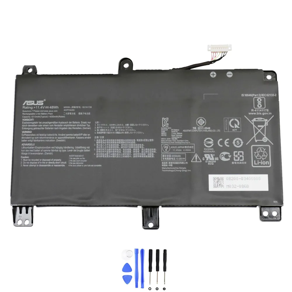 Asus B31N1726 Long Line accu (batterij) 48Wh