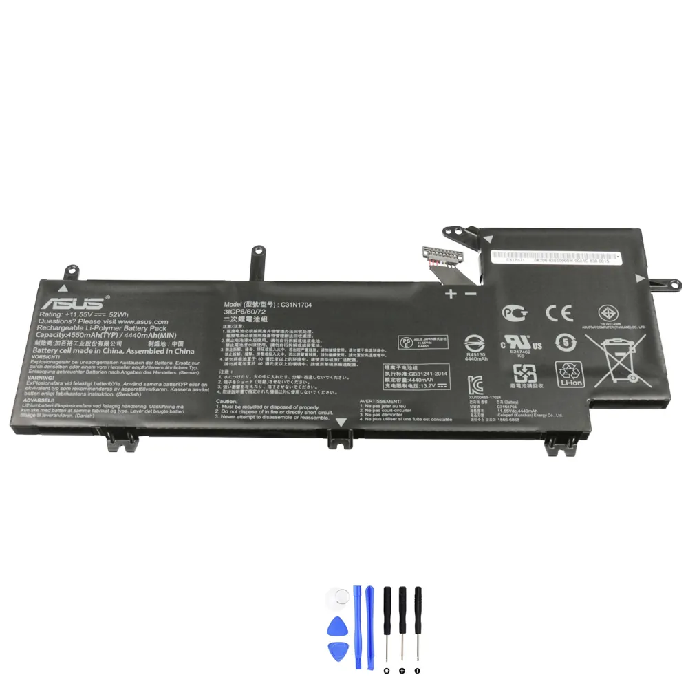 Compatibele vervangingsaccu Asus C31N1704 52Wh