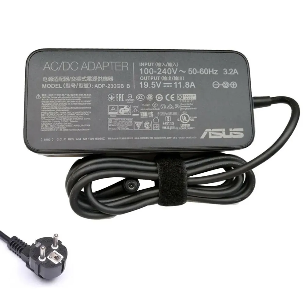 19,5V 11,8A 230W Asus oplader netadapter 6,0mm 3,7mm stekker