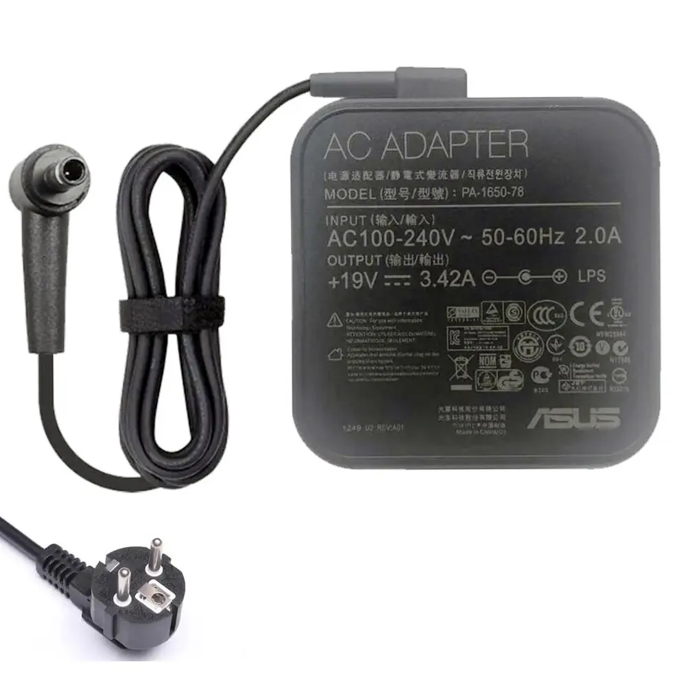 19V 3,42A 65W Asus oplader netadapter 4,5mm 3,0mm stekker