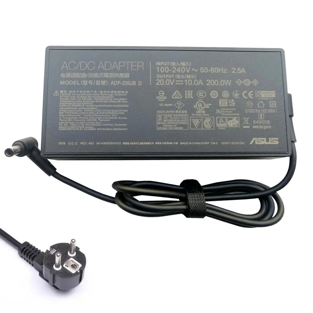 20V 10A 200W Asus oplader netadapter 6,0mm 3,7mm stekker