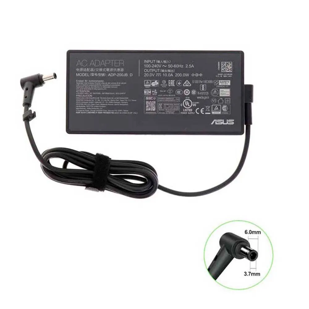 20V 10A 200W Asus oplader netadapter 6,0mm 3,7mm stekker - Afbeelding 2