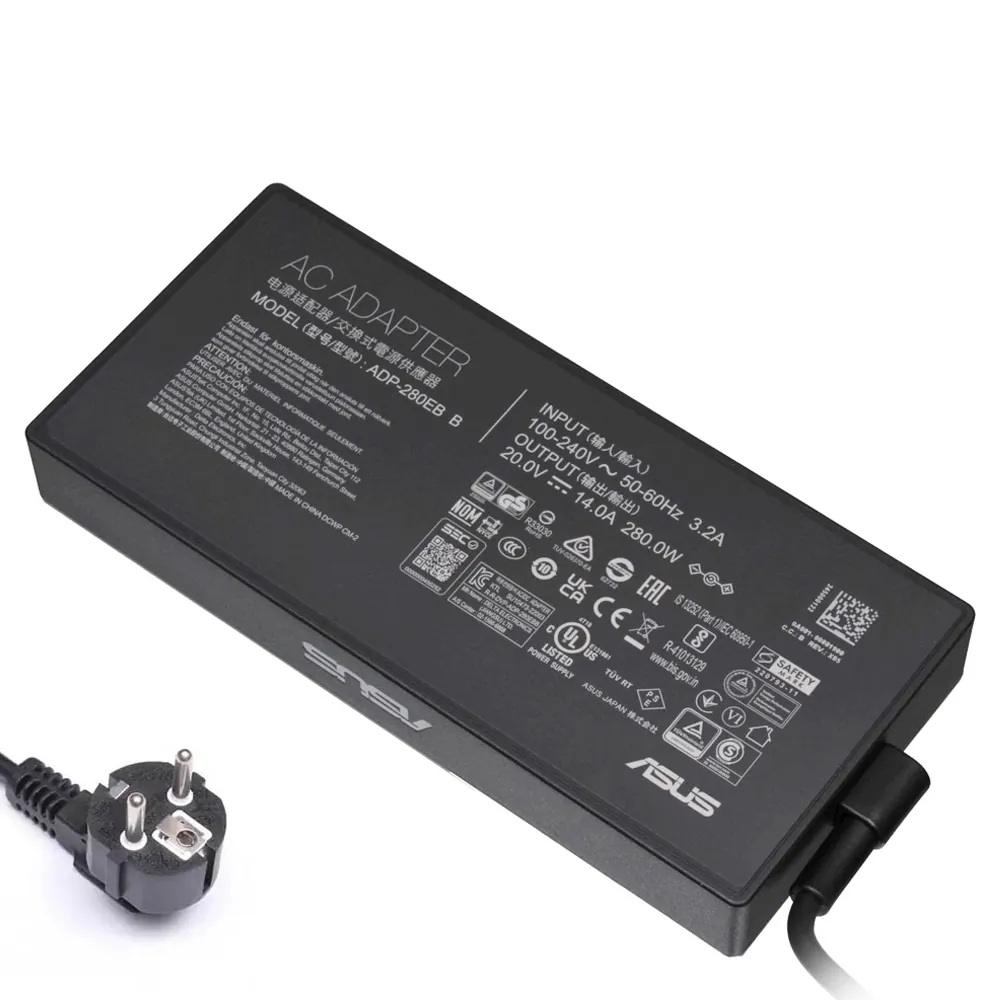 20V 14A 280W Asus oplader netadapter 6,0mm 3,7mm stekker