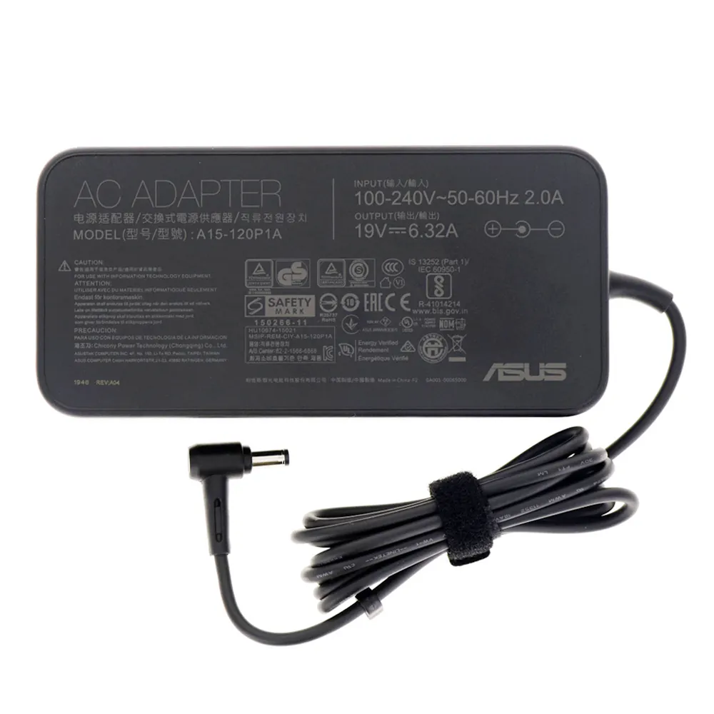 20V 6A 120W Asus oplader netadapter 5,5mm 2,5mm stekker - Afbeelding 2