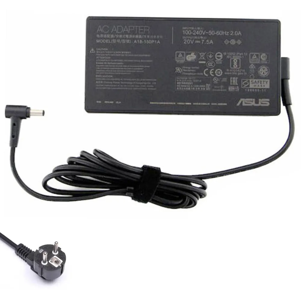 20V 7,5A 150W Asus oplader netadapter 4,5mm 3,0mm stekker