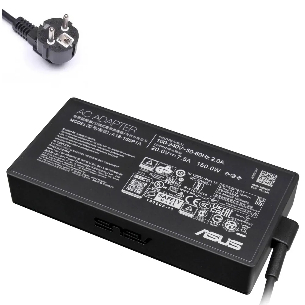 20V 7,5A 150W Asus oplader netadapter 6,0mm 3,7mm stekker