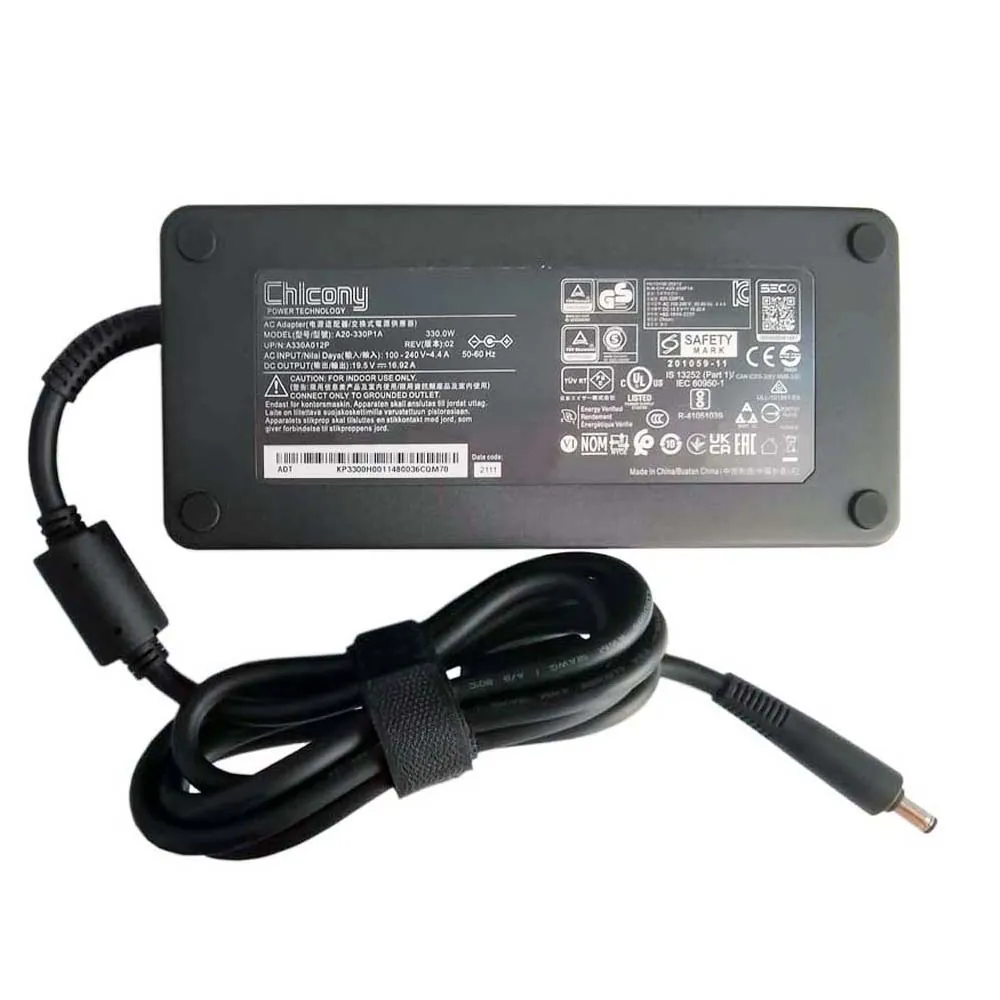 19,5V 16,9A 330W Chicony oplader netadapter 5,5mm 2,5mm stekker