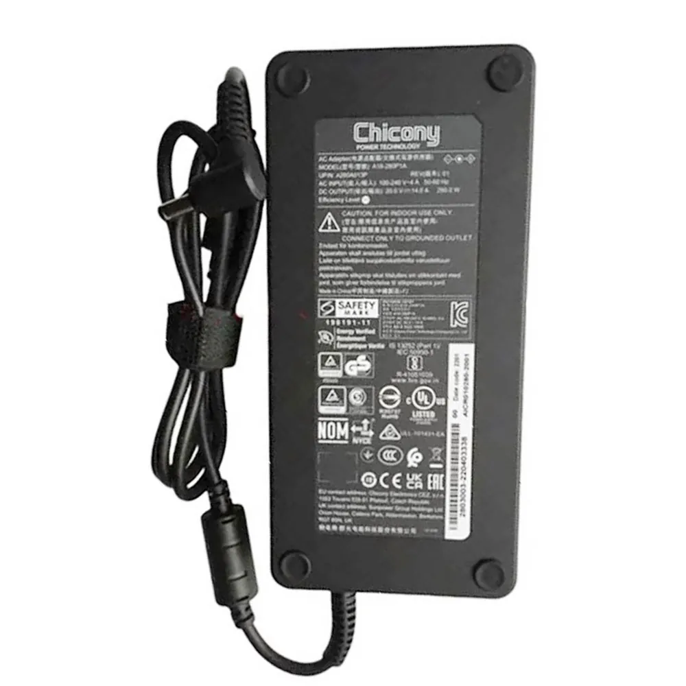 20V 14A 280W Chicony oplader netadapter 5,5mm 2,5mm stekker