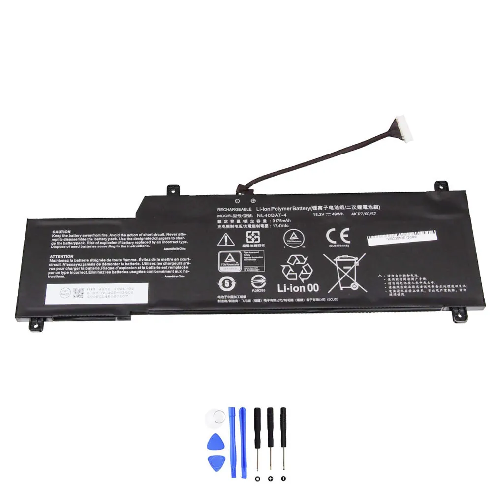 Clevo NL40BAT-4 accu (batterij) 49Wh