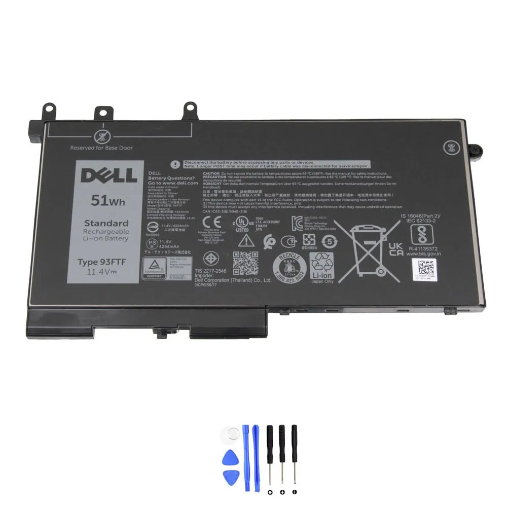 Dell 93FTF accu (batterij) 51Wh