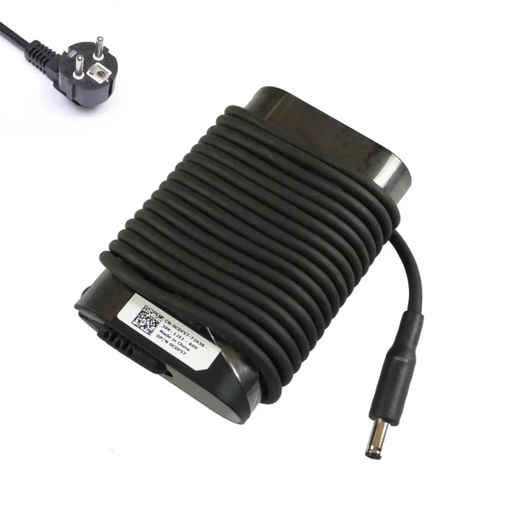 Geschikt voor Dell - 19,5V 2,31A 45W gebogen oplader netadapter 4,5mm 3,0mm stekker