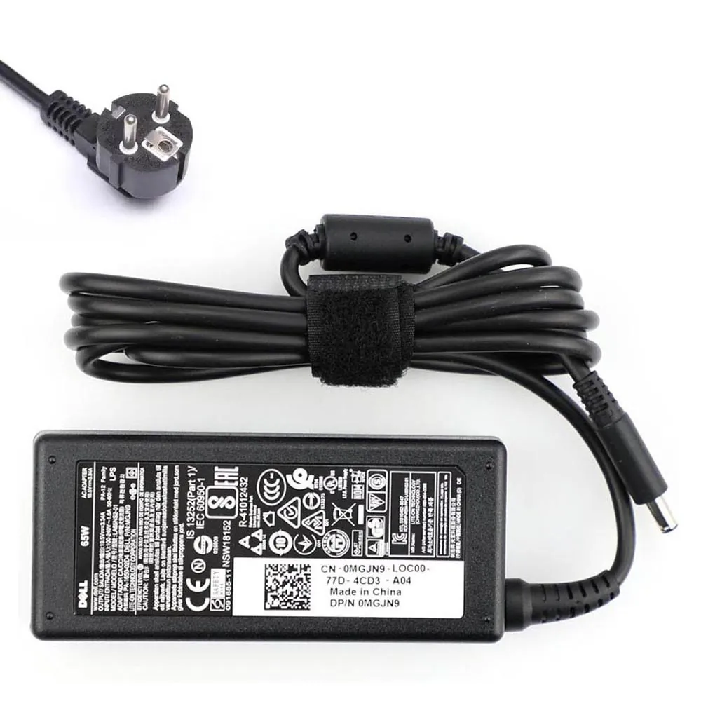19,5V 3,34A 65W Dell oplader netadapter 4,5mm 3,0mm stekker
