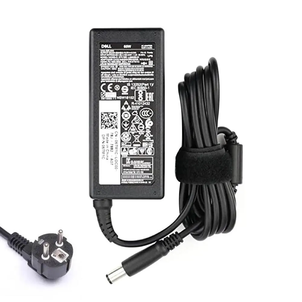 19,5V 3,34A 65W Dell oplader netadapter 7,4mm 5,0mm stekker