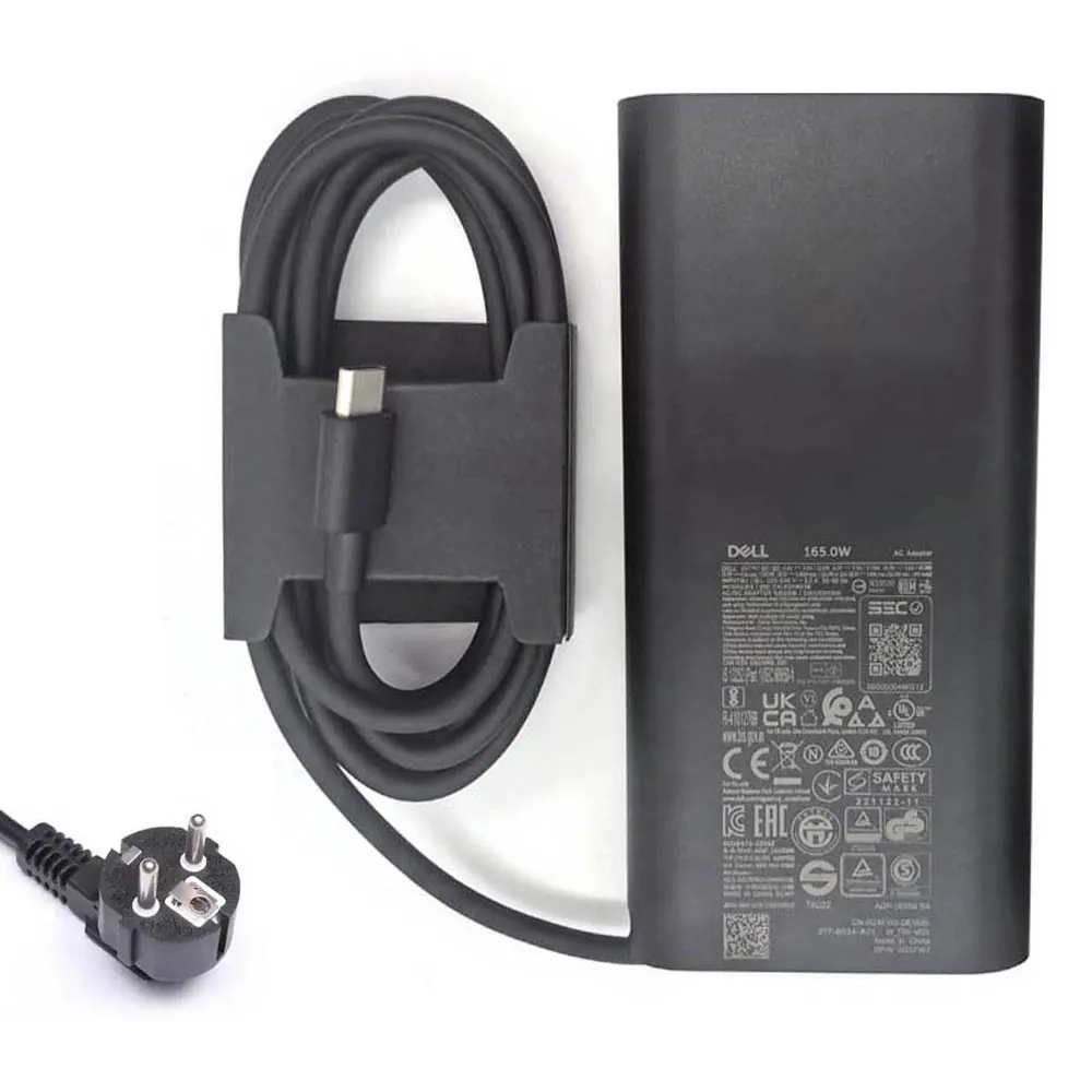 19,5V 18,46A 165W Dell GaN USB-C oplader netadapter