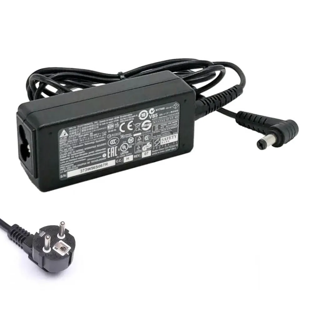 19V 2,1A 40W Delta oplader netadapter 5,5mm 2,5mm stekker