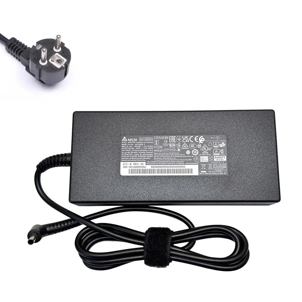 20V 11,5A 230W Delta oplader netadapter 5,5mm 2,5mm stekker