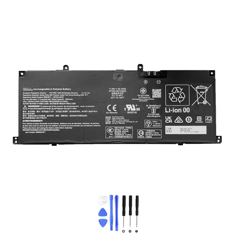 HP GD03XL accu (batterij) 59,16Wh