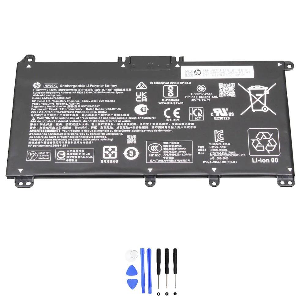 HP HW03XL accu (batterij) 41,04Wh