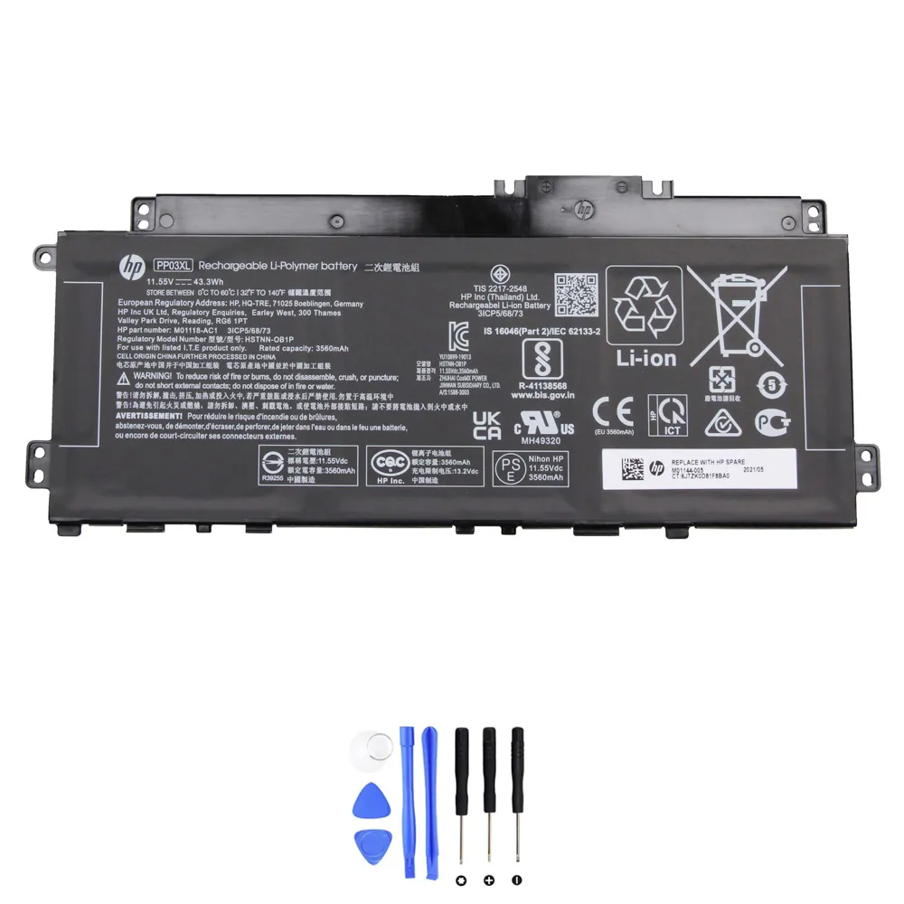 HP PP03XL accu (batterij) 43,3Wh