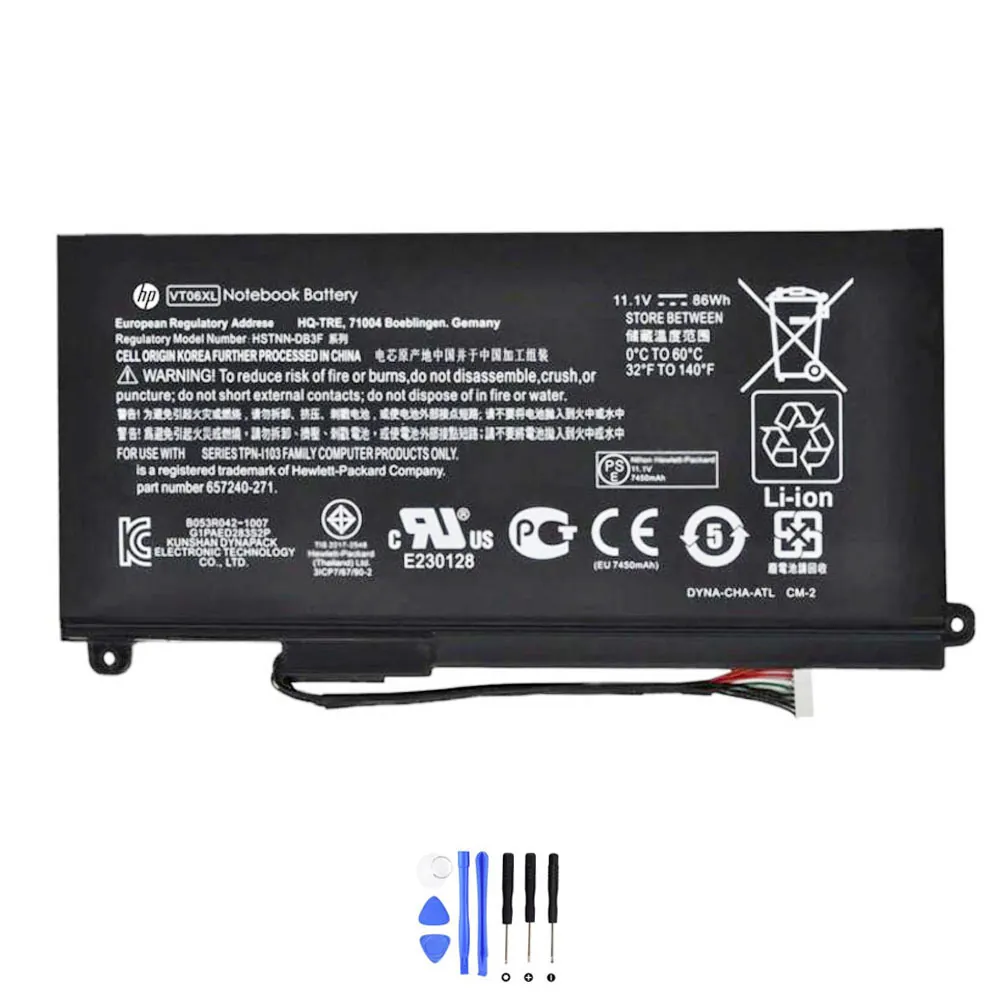 HP VT06XL accu (batterij) 86Wh