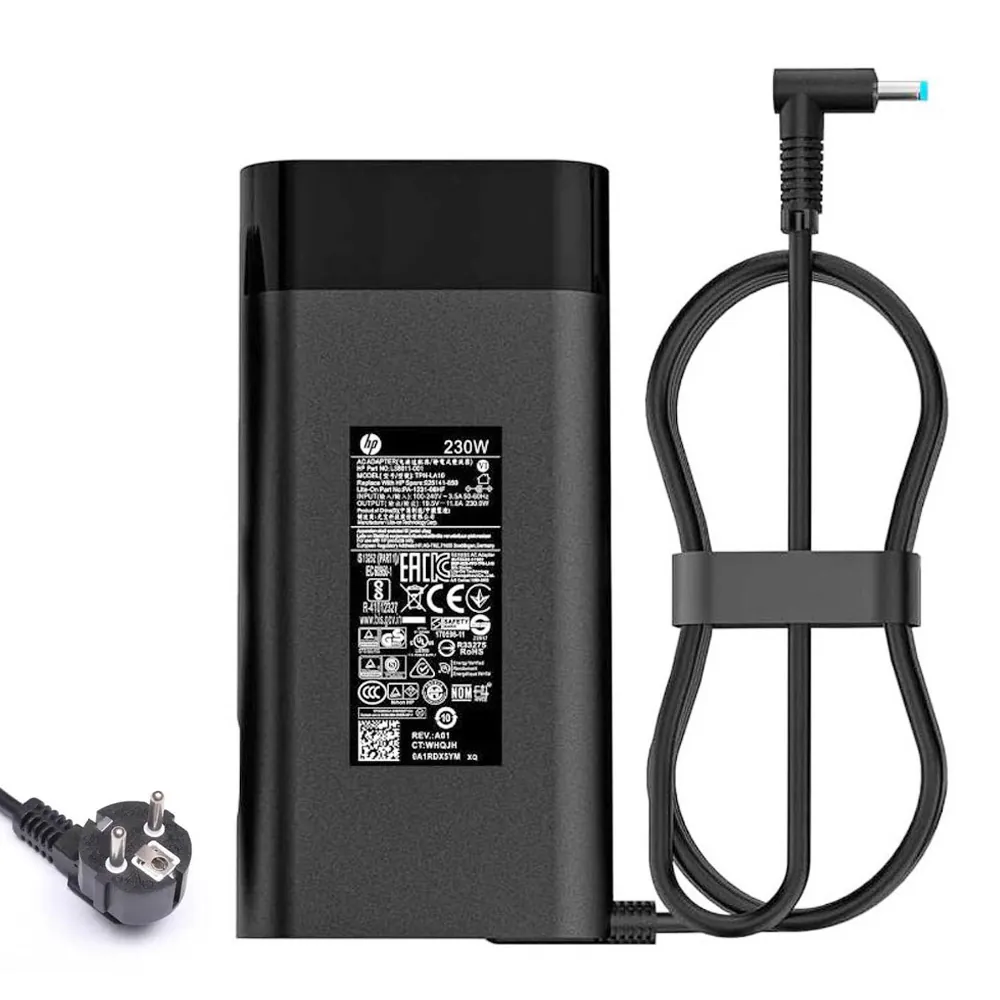 19,5V 11,8A 230W HP oplader netadapter 4,5mm 3,0mm stekker met afgeronde hoeken