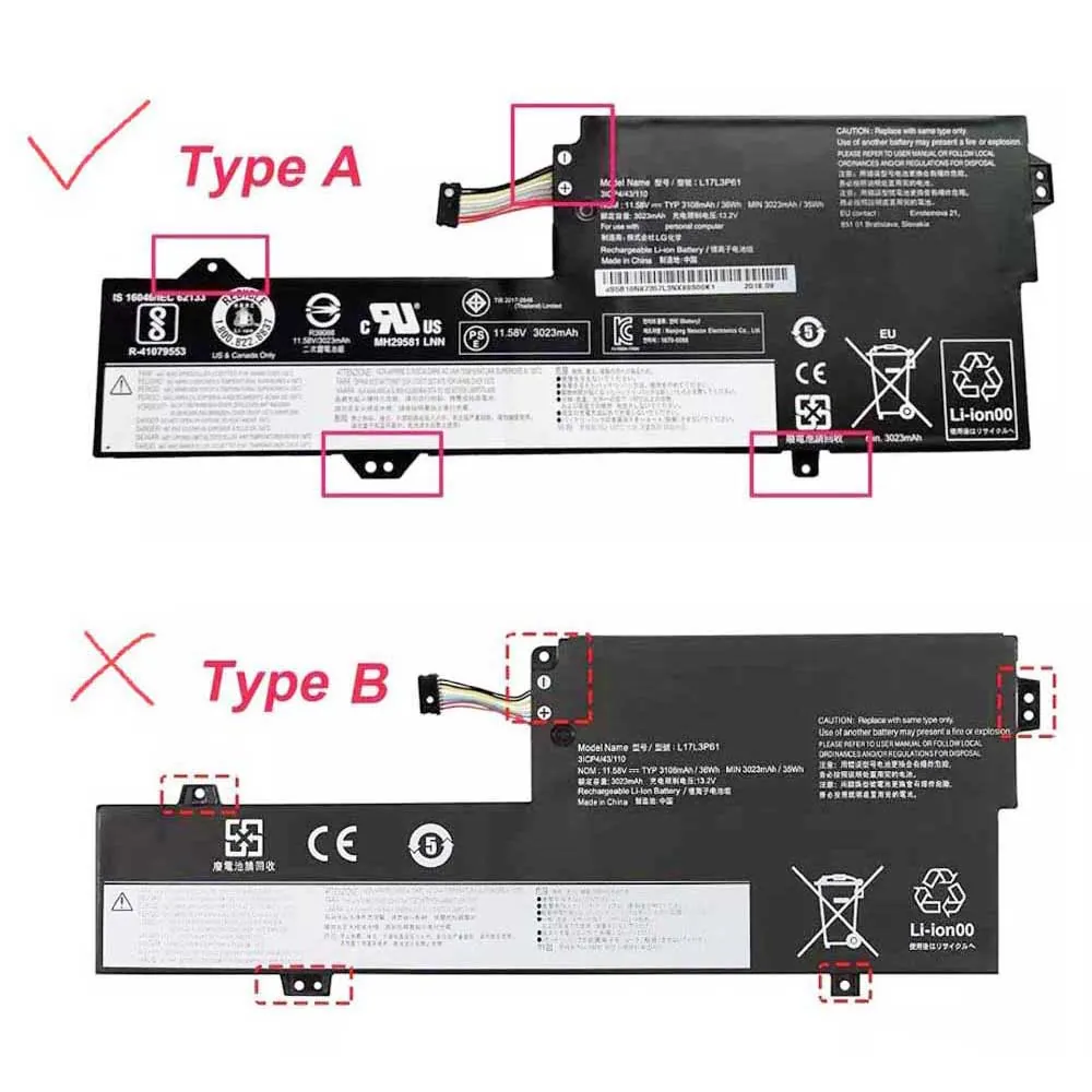 Lenovo L17M3P61 accu (batterij) 36Wh - Afbeelding 3