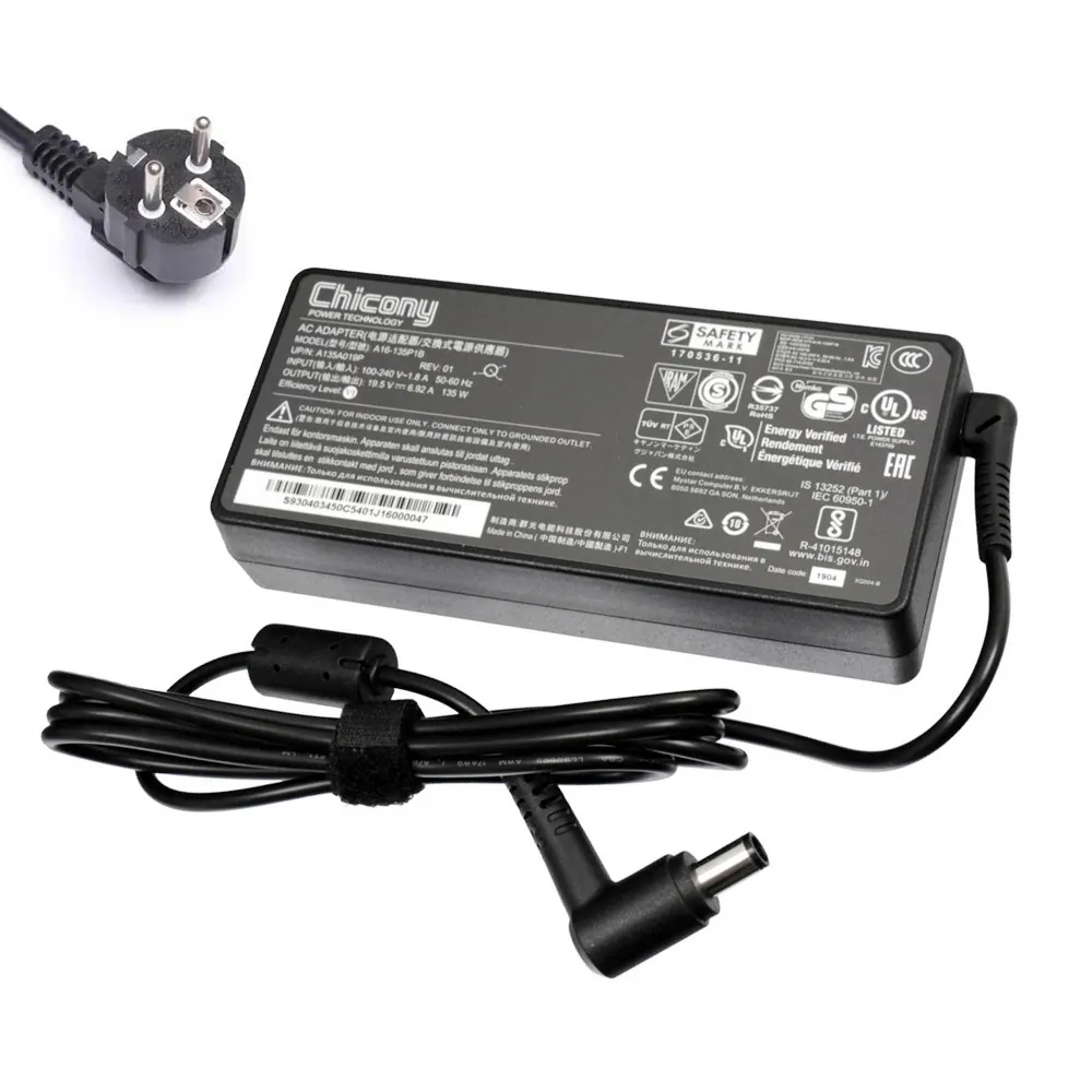 19,5V 6,92A 135W MSI oplader netadapter 7,4mm 5,0mm stekker