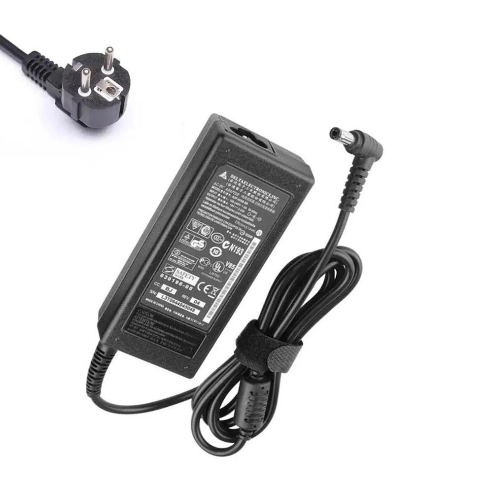 19V 3,42A 65W MSI oplader netadapter 5,5mm 2,5mm stekker