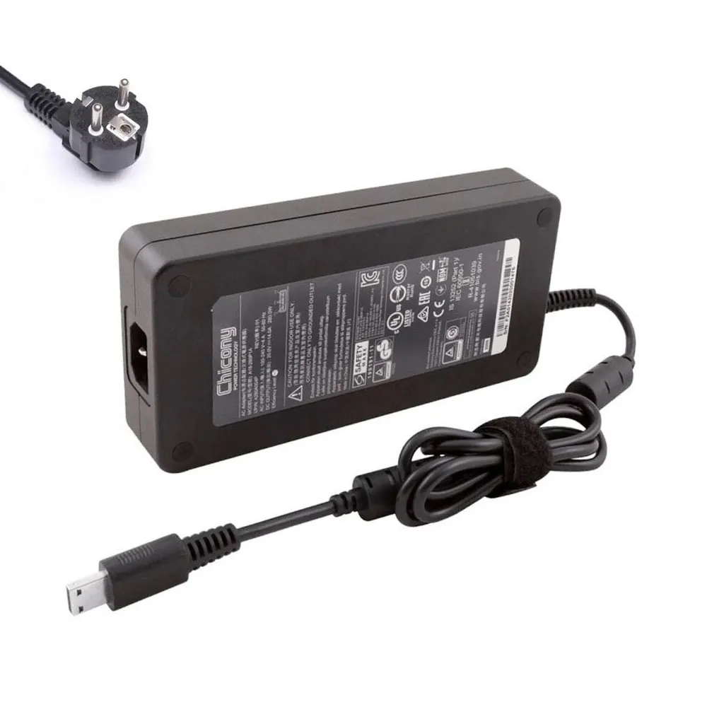 20V 14A 280W MSI oplader netadapter met rechthoekige stekker