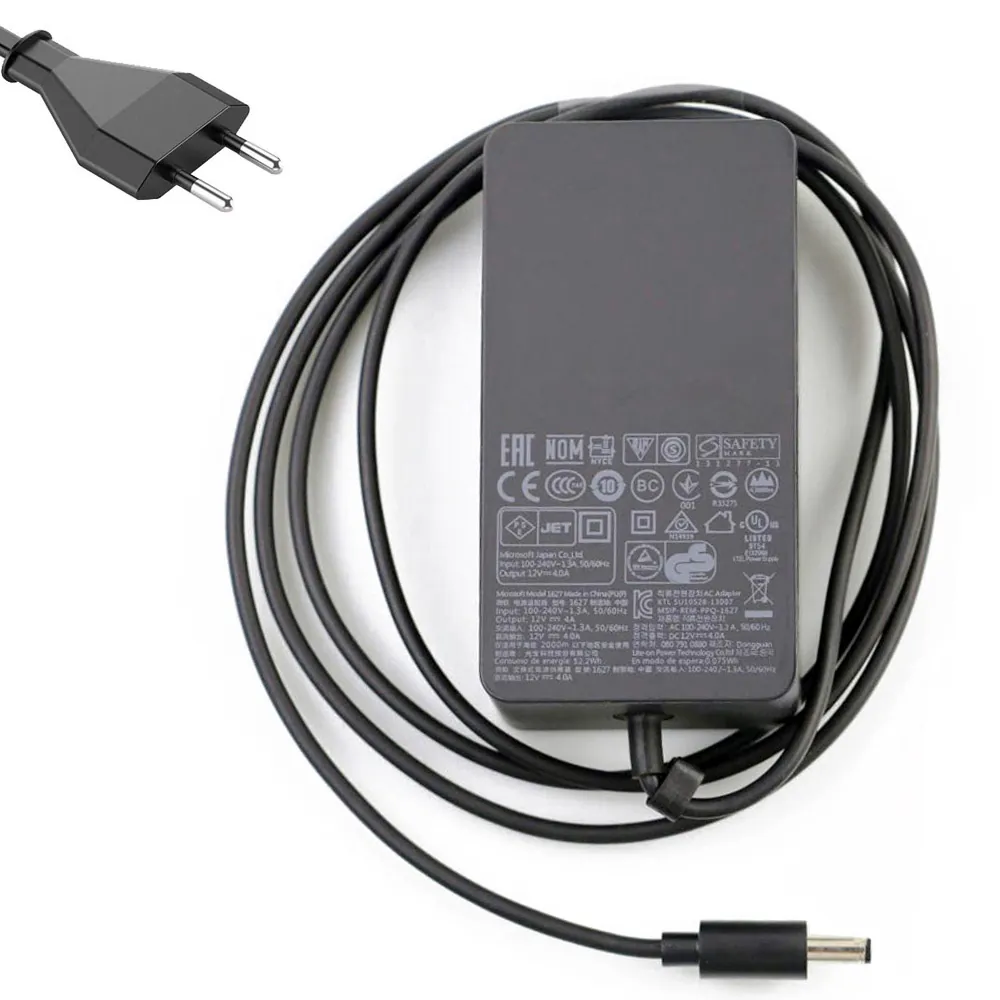 12V 4A 48W Microsoft oplader netadapter 4,5mm 3,0mm stekker