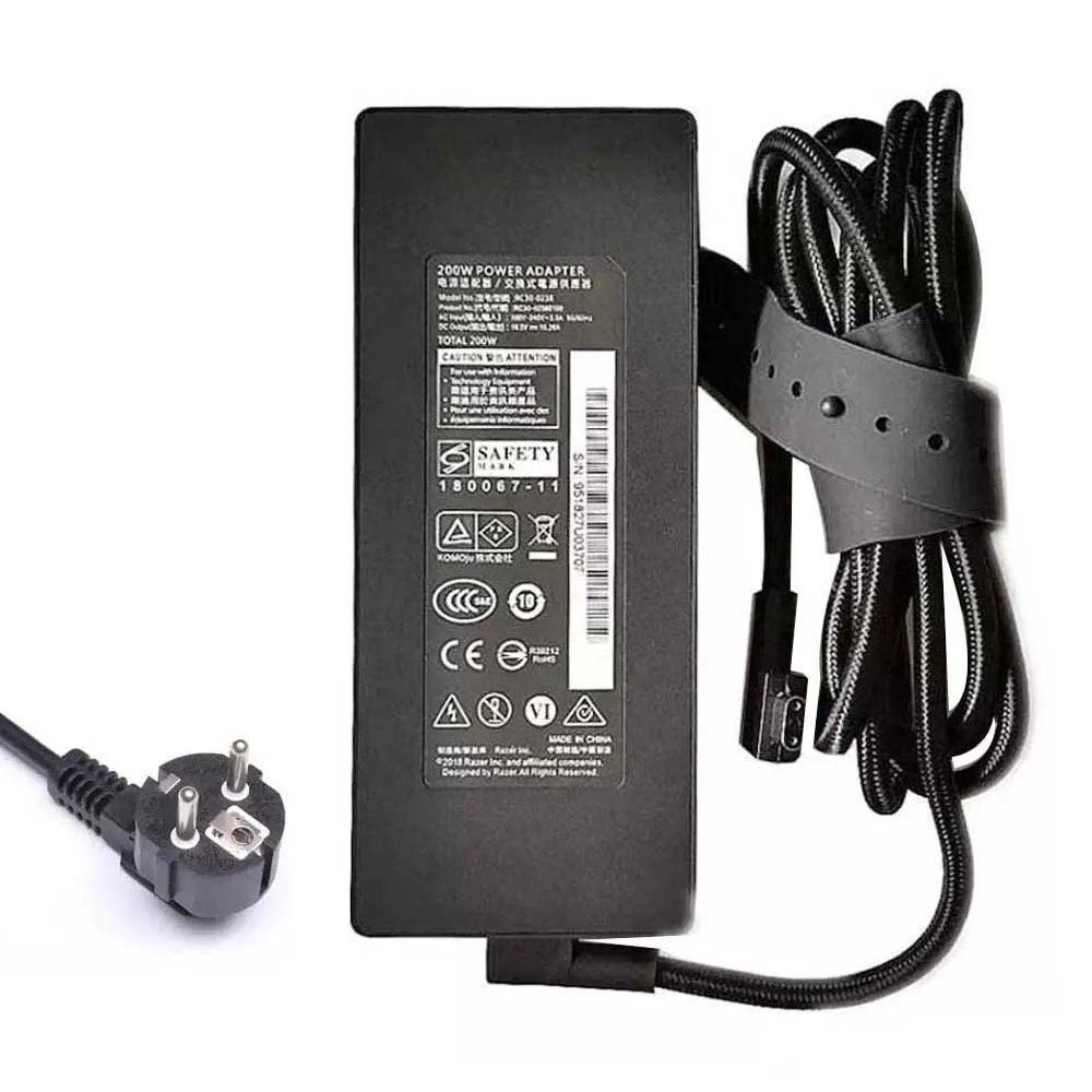 19,5V10,26A 200W Razer oplader netadapter 3-Pin Tip stekker