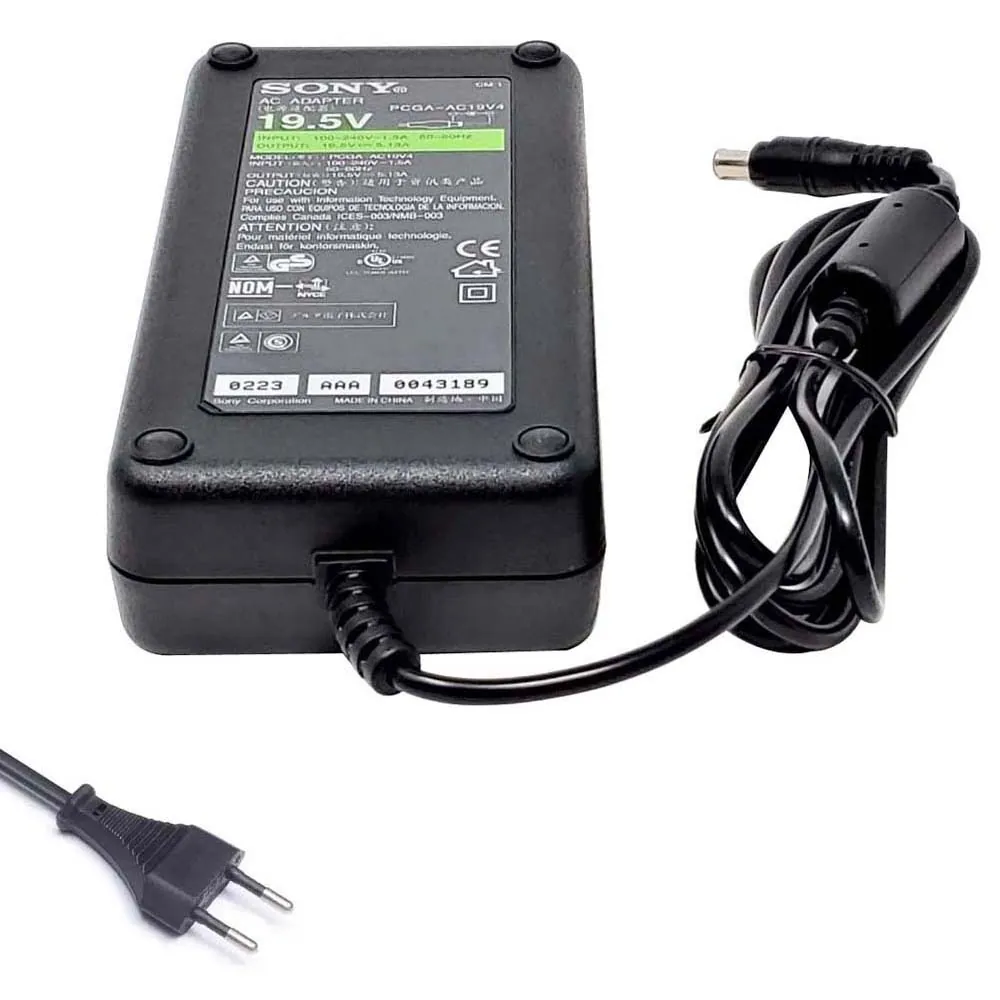 19,5V 6,15A 120W Sony oplader netadapter 6,5mm 4,4mm stekker