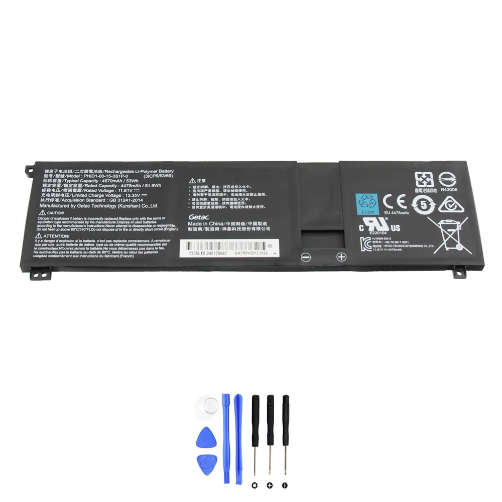 Tongfang PHID1-00-15-3S1P-0 accu (batterij) 53Wh