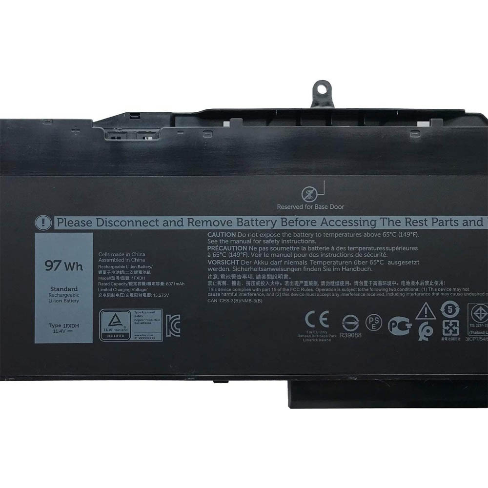 Vervanging voor Dell 1FXDH accu (batterij) 97Wh - Afbeelding 3