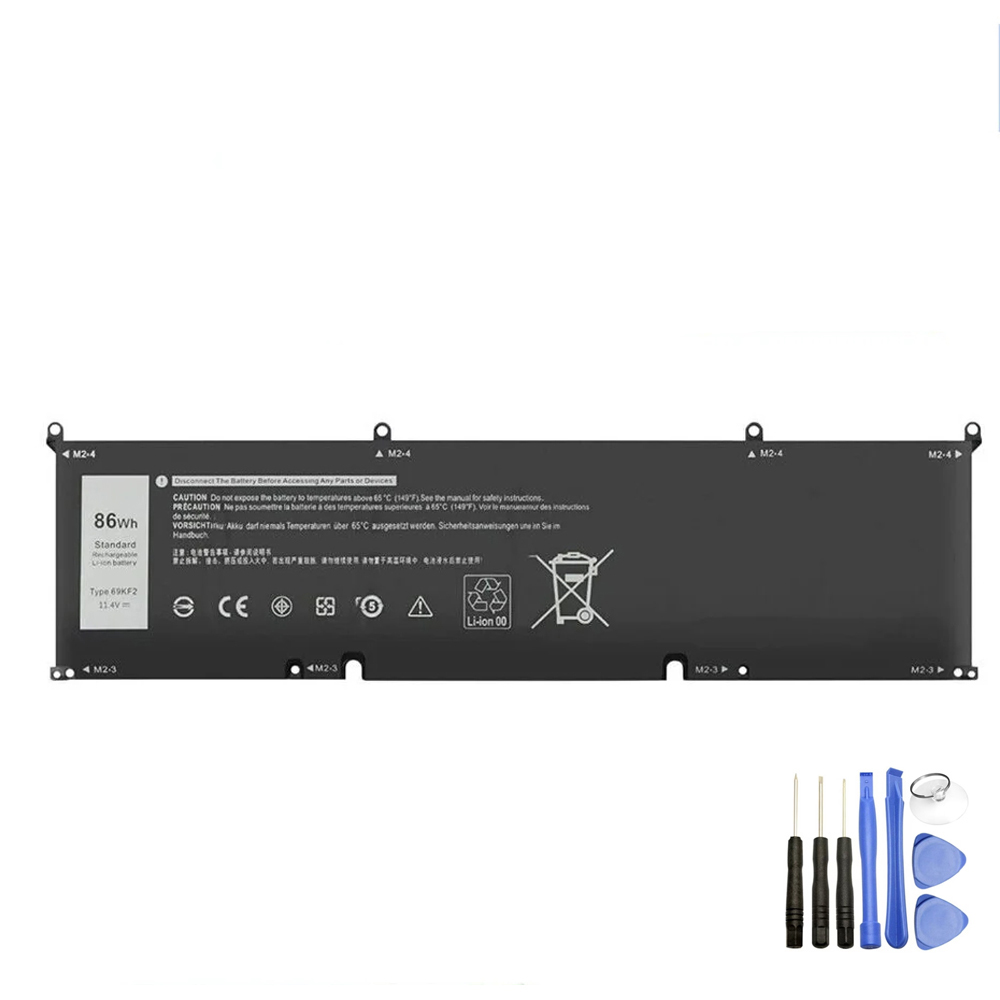 Vervanging voor Dell 69KF2 accu (batterij) 86Wh