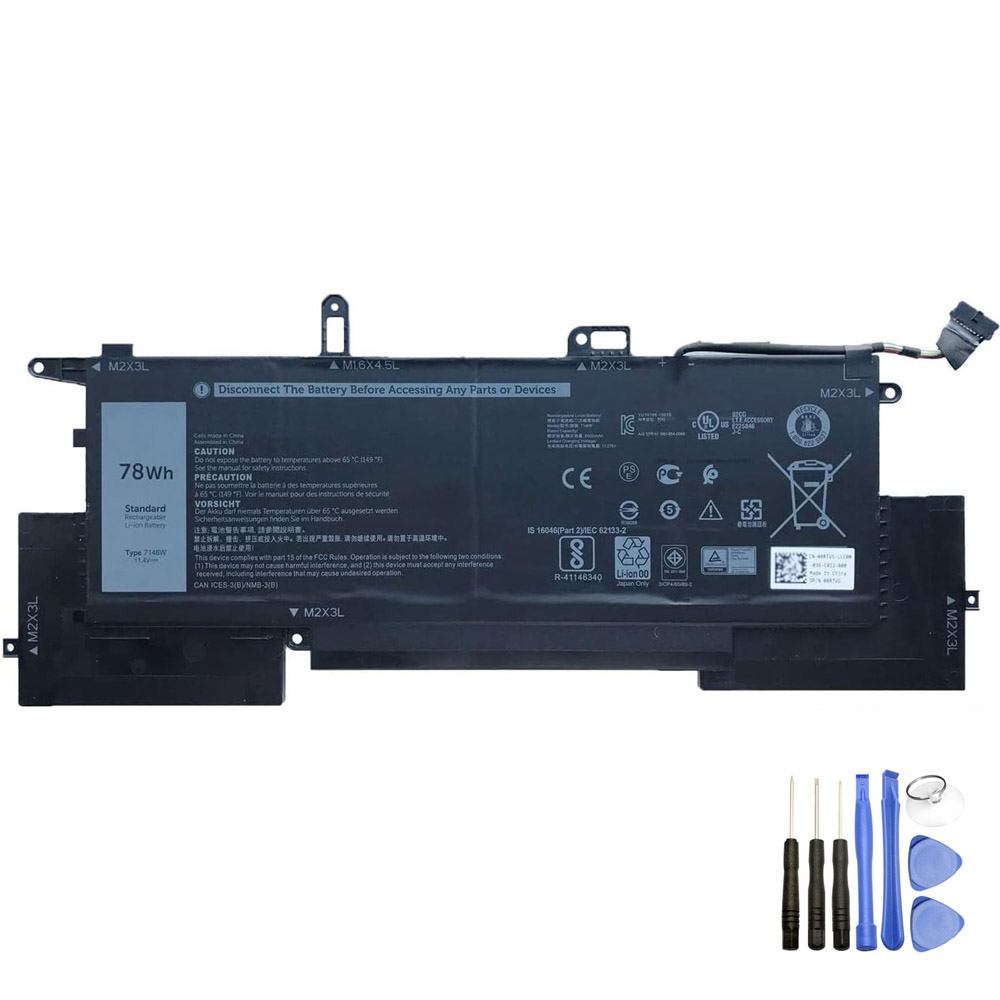 Vervanging voor Dell 7146W accu (batterij) 78Wh