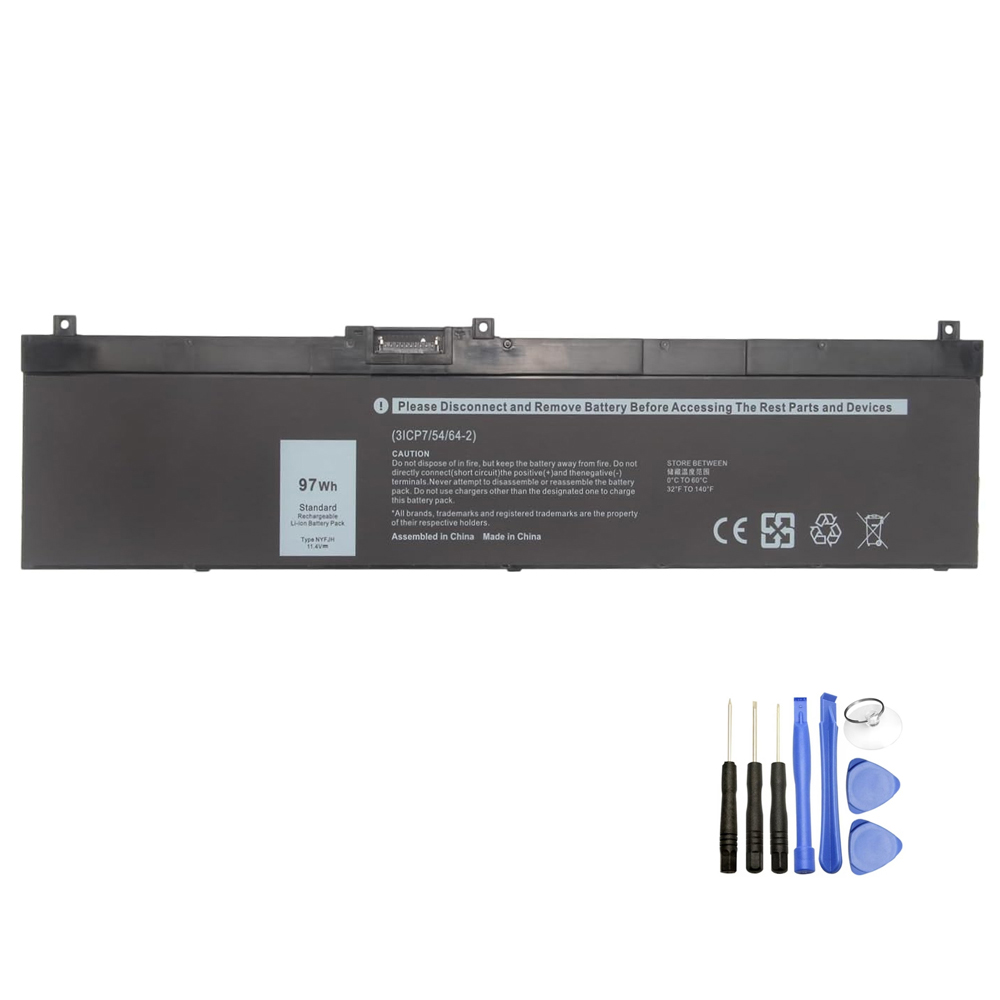 Vervanging voor Dell NYFJH accu (batterij) 97Wh