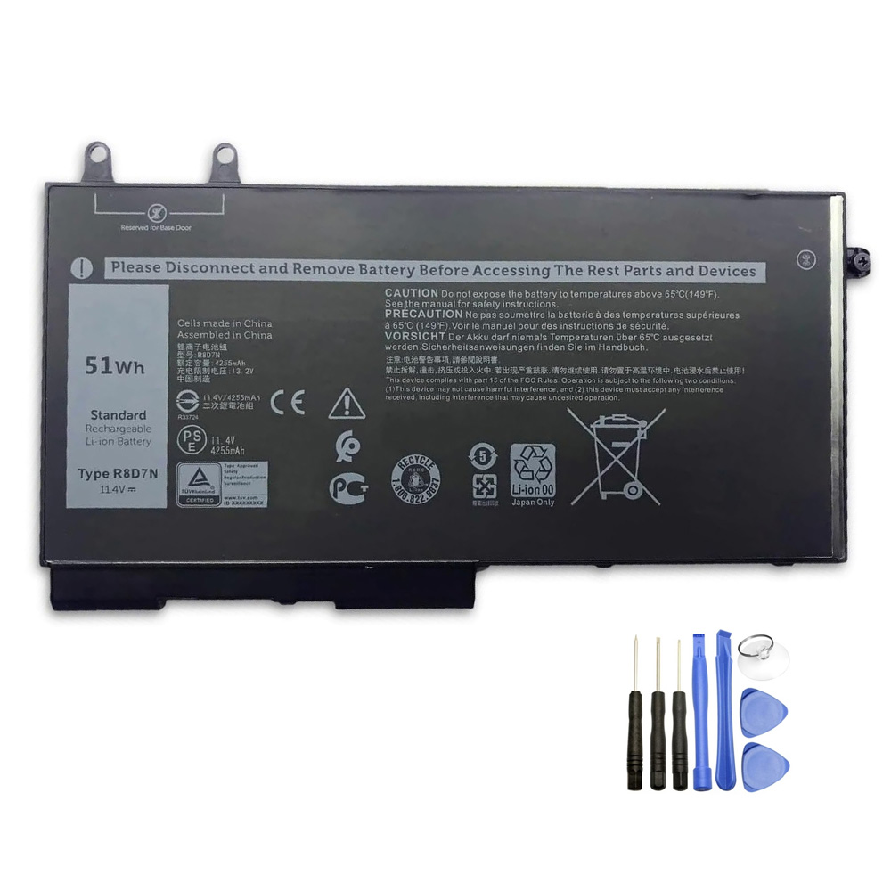 Vervanging voor Dell R8D7N accu (batterij) 51Wh