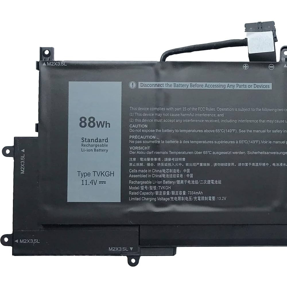 Vervanging voor Dell TVKGH accu (batterij) 88Wh - Afbeelding 3