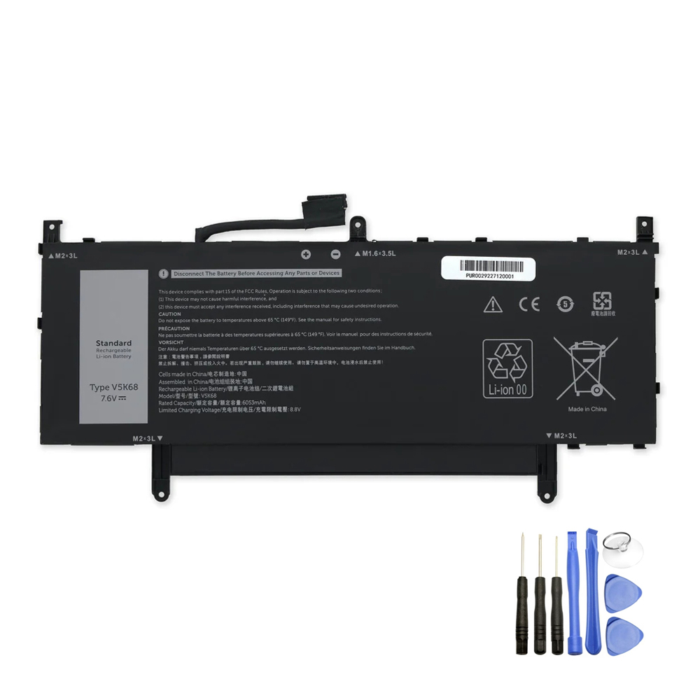 Vervanging voor Dell V5K68 accu (batterij) 48.5Wh