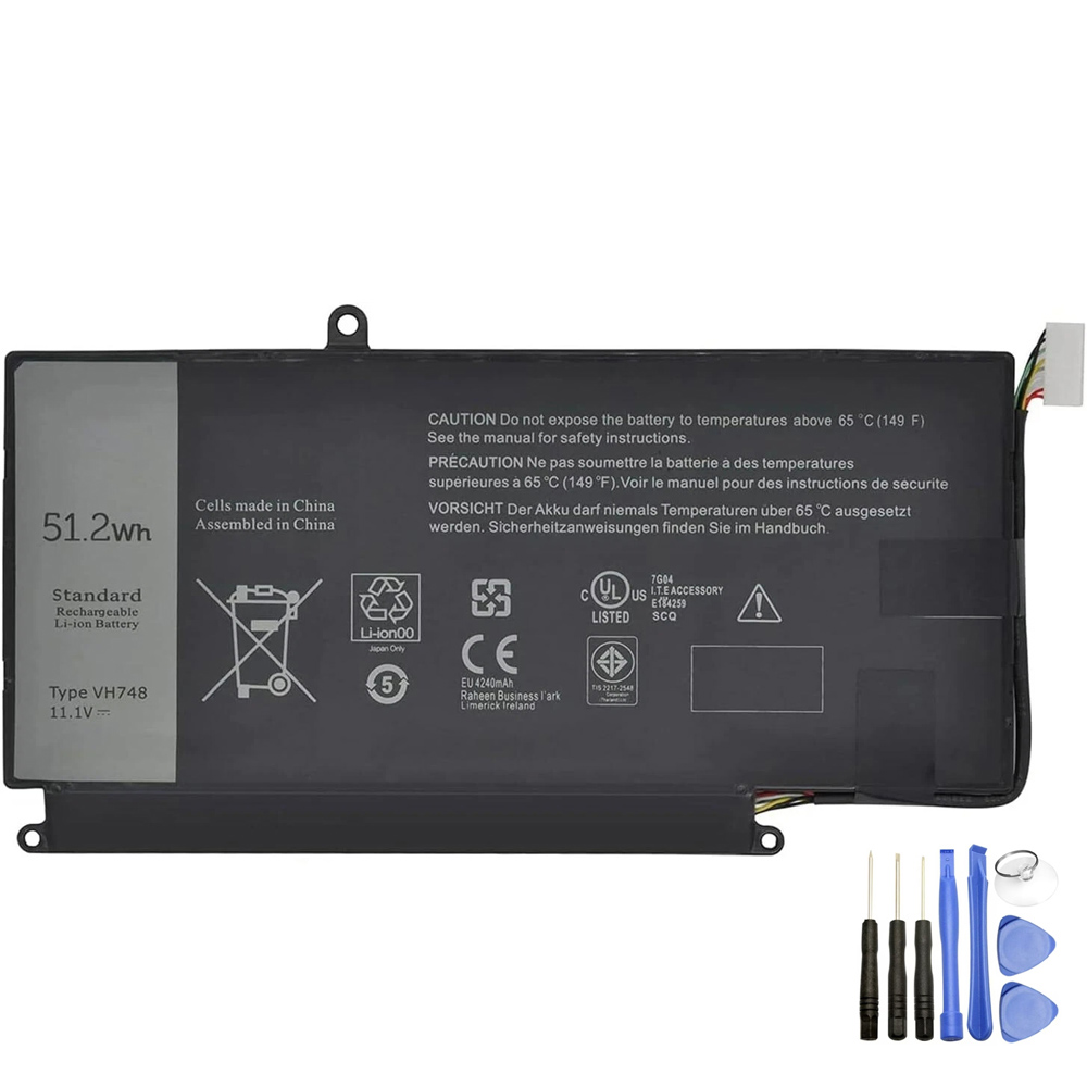 Vervanging voor Dell VH748 accu (batterij) 51.2Wh