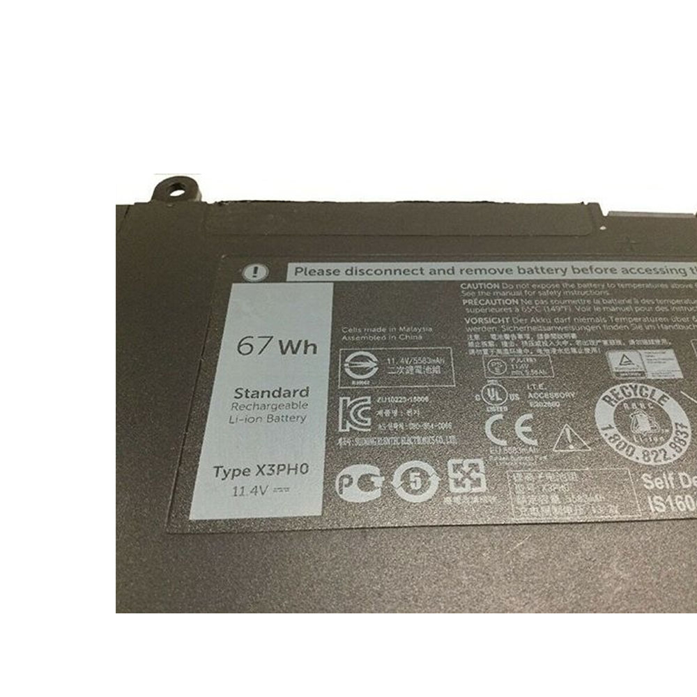Vervanging voor Dell X3PH0 accu (batterij) 67Wh - Afbeelding 2